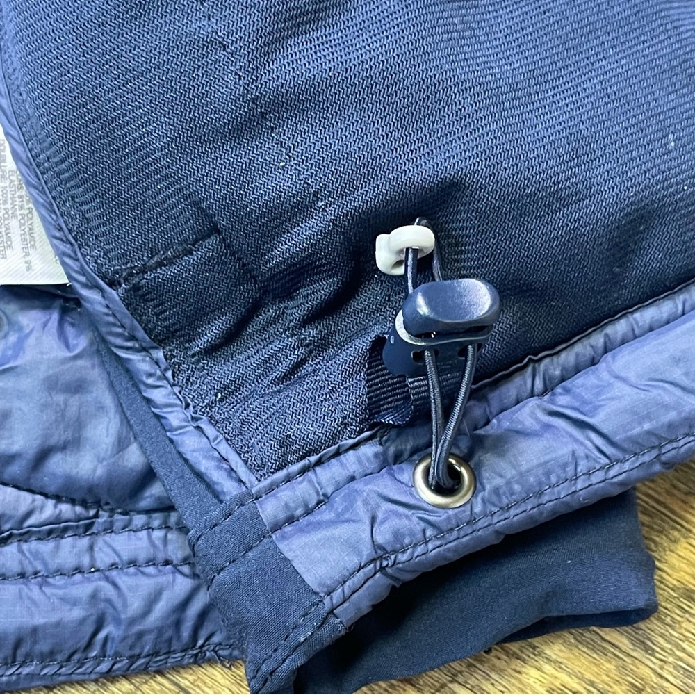 Columbia Powder Pass Hooded Jacket Light Puffer Water Resistant Men XL Coat Blue - Picture 13 of 15